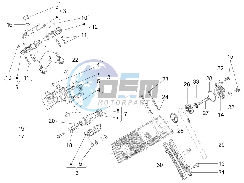 RH cylinder timing system