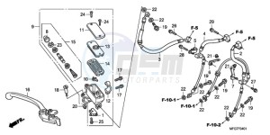 CB600FA39 France - (F / ABS CMF ST 25K) drawing FR. BRAKE MASTER CYLINDER (CB600FA/FA3)