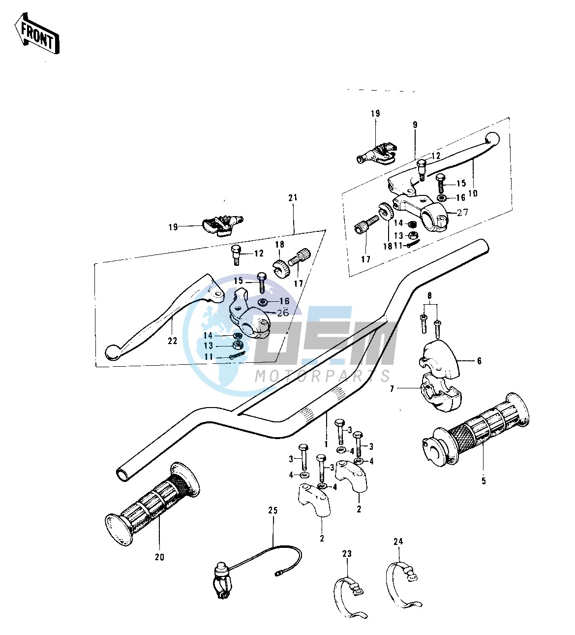 HANDLEBAR -- 74 KX 450- -