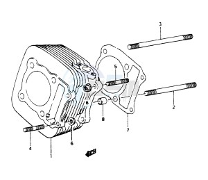 LT-F250 1997 drawing CYLINDER