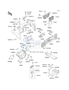 KAF 620 A6 [MULE 2510 4X4] (A6) [MULE 2510 4X4] drawing FRAME FITTINGS -- COVER- -