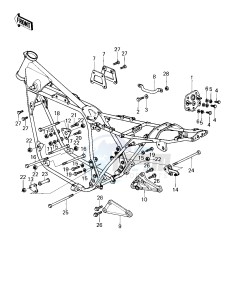 KZ 750 E (E1) drawing FRAME FITTINGS -- 80 KZY 50-E1- -