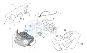 SR 50 IE-Carburatore 50 drawing Front lights