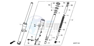 VT750SB drawing FRONT FORK