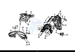 MASK 50 (XE05W1-IT) (L7-L9) drawing REAR FENDER REAR INNER FENDER / MASK 50 (XE05W1-IT) (L7-L9)