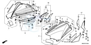 VFR1200FF VFR1200F UK - (E) drawing TANK COVER