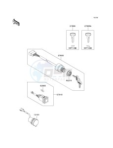 KAF 620 M [MULE 4010 4X4] (M9F) MAF drawing IGNITION SWITCH