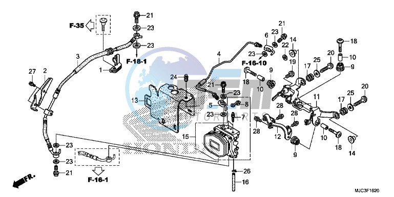 REAR VALVE UNIT (CBR600RA)