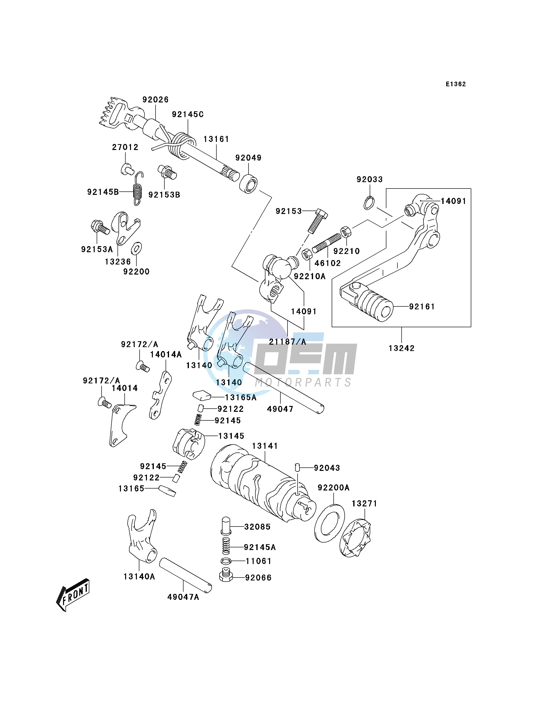 GEAR CHANGE DRUM_SHIFT FORK-- S- -