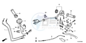 CBR250RAD CBR250R ABS 2E - (2E) drawing HANDLE LEVER/SWITCH/CABLE