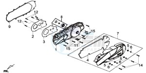 GTS 125I EURO4 SPORT L7 drawing CRANKCASE COVER LEFT