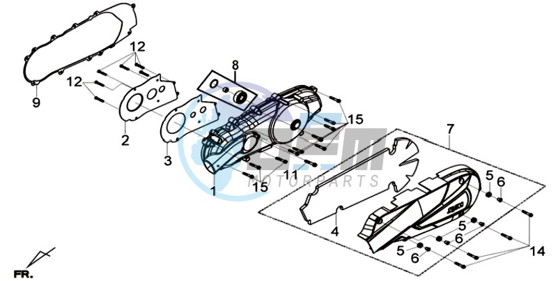 CRANKCASE COVER LEFT