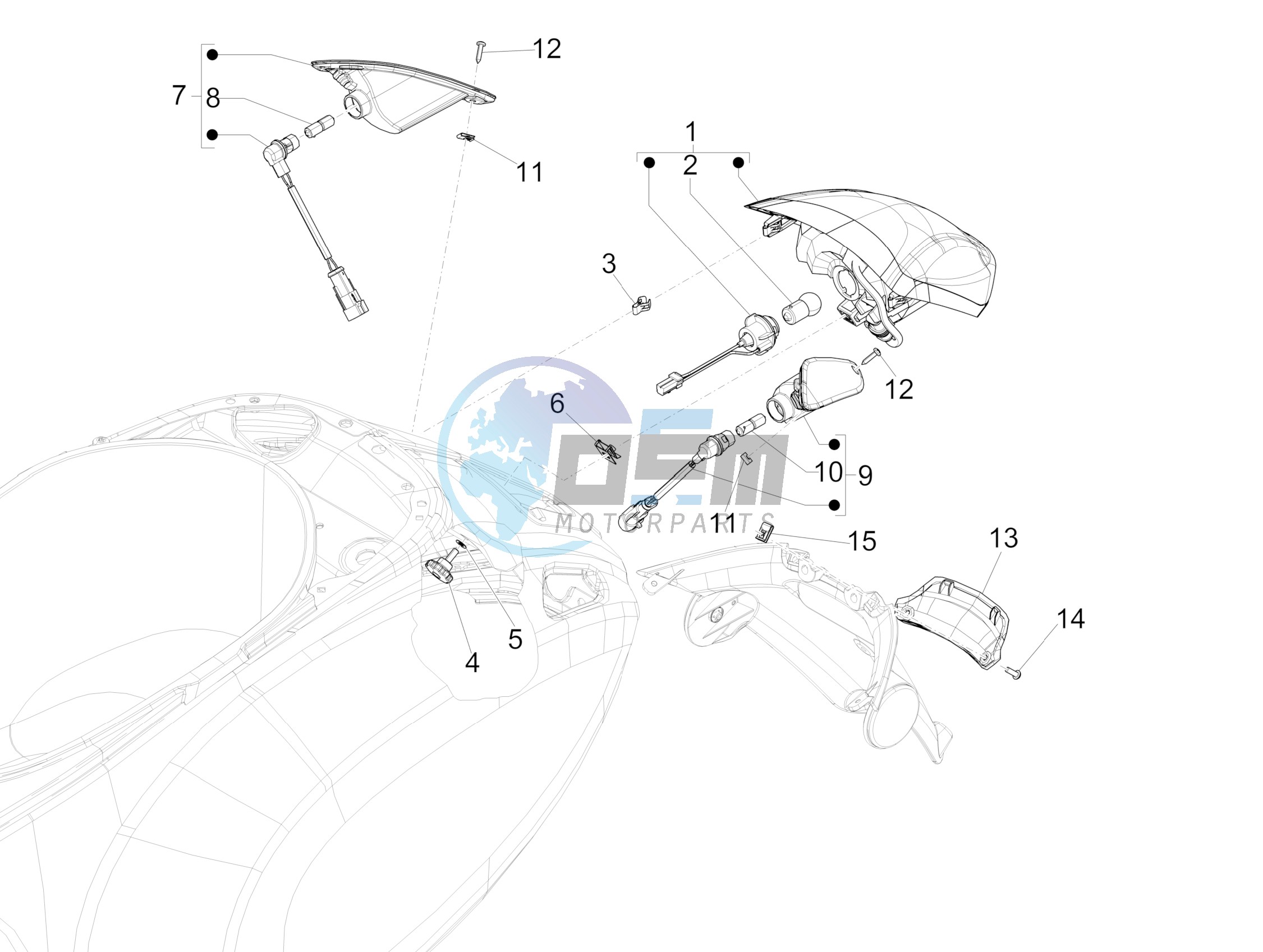 Rear headlamps - Turn signal lamps