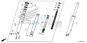 SH300ARE SH300ARE UK - (E) drawing FRONT FORK