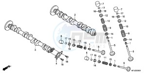 CBR600RRC drawing CAMSHAFT/VALVE