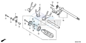 VT750CA9 Australia - (U / MME ST) drawing GEARSHIFT DRUM