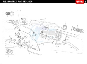 RS2-50-MATRIX-RACING-GREEN drawing HANDLEBAR - CONTROLS