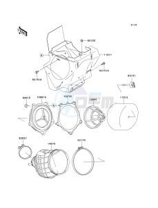 KX 100 A [KX100 MONSTER ENERGY] (A6F - A9FA) D8F drawing AIR CLEANER