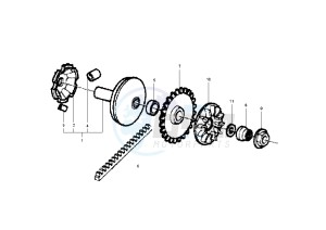 X9 EVOLUTION 125 drawing Driving pulley - Belt