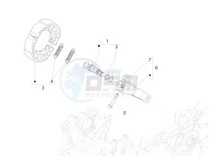 SPRINT 125 4T 3V IGET E2 ABS (APAC) drawing Rear brake - Brake jaw