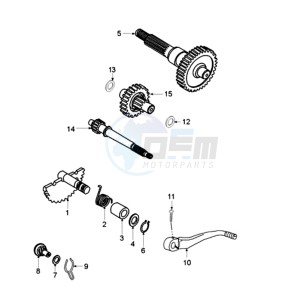 FOX LX EU drawing DRIVE SHAFTS / KICKSTARTER