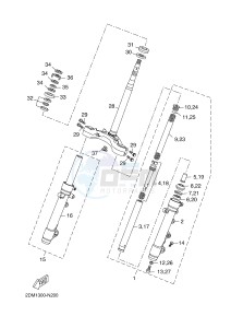 YP125RA (ABS) X-MAX 125 ABS (2DM2 2DM2) drawing STEERING