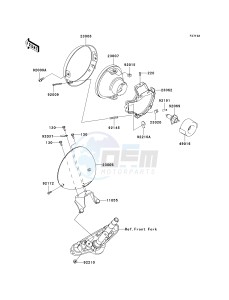 VN 900 B [VULCAN 900 CLASSIC] (6F-9F) B9F drawing HEADLIGHT-- S- --- B9F- -