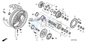 CB1000RB drawing REAR WHEEL