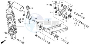 VTR1000SP VTR1000SP-1 drawing REAR CUSHION (VTR1000SP2/ 3/4/5/6)