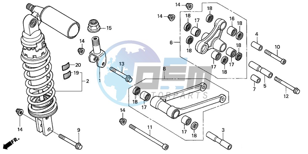 REAR CUSHION (VTR1000SP2/ 3/4/5/6)