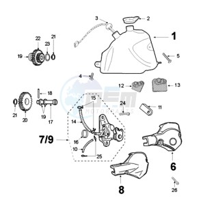 XPS SM EX drawing OIL TANK / OIL PUMP MIKUNI