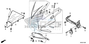 CBR1000SG CBR1000 - Fireblade SP Europe Direct - (ED) drawing UPPER COWL