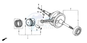 NSS250 drawing CRANKSHAFT/PISTON (NSS2501/NSS250A)