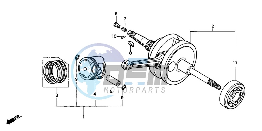 CRANKSHAFT/PISTON (NSS2501/NSS250A)