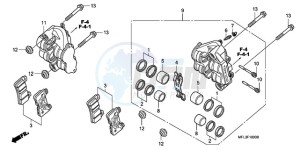 CBR1000RA9 ED / ABS REP drawing FRONT BRAKE CALIPER