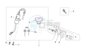 V7 II Stornello ABS 750 (APAC) drawing Lock hardware kit