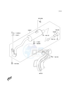 KSF 50 A [KFX50] (A6F) A6F drawing MUFFLER-- S- -