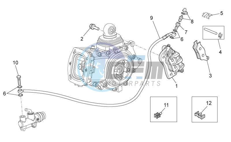 Rear brake caliper