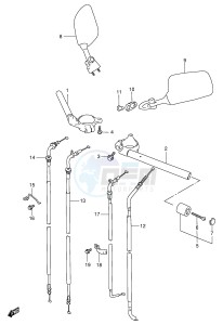 GSX-R750 (E2) drawing HANDLEBAR