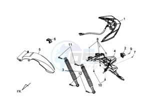 SYMPHONY SR 125 CH drawing TAIL LIGHT - REAR SUSPENSION