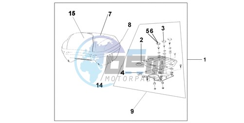 TOP BOX 45L DIGITAL SILVER