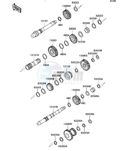 KAF 540 C [MULE 2010] (C1) [MULE 2010] drawing HI LOW SHAFT_4WD SHAFT