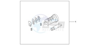 NC700SAC drawing CYL INNER SET 1 KEY