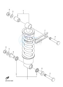 XJ6NA 600 XJ6-N (NAKED, ABS) (36BD 36BE) drawing REAR SUSPENSION