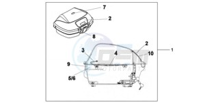 CBF1000TA France - (F / ABS CMF) drawing 45L TOPBOX PEARL COOL WHITE