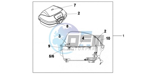 45L TOPBOX PEARL COOL WHITE