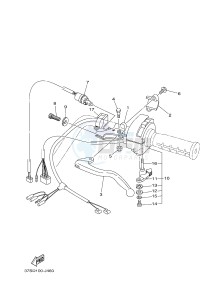 YFM450FWAD YFM450PE GRIZZLY 450 EPS (2LC2 2LC3 2LC4) drawing HANDLE SWITCH & LEVER