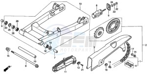 CB500 drawing SWINGARM