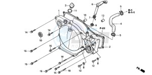 CR85R drawing RIGHT CRANKCASE COVER