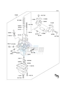 KDX 50 A (A6F) A6F drawing CARBURETOR